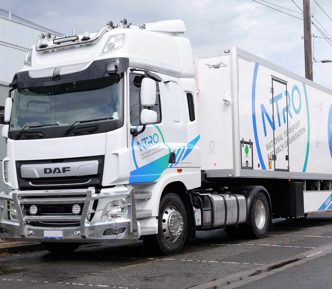 NTRO iPAVE prime mover and trailer
